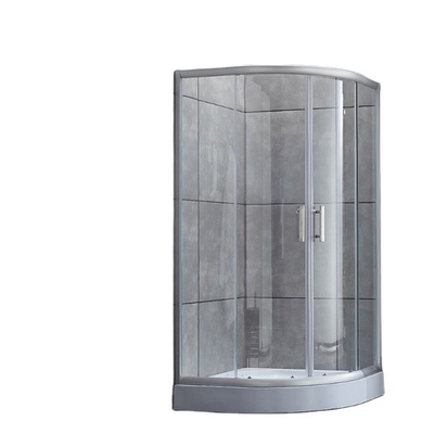 Moderno design in acciaio inossidabile doccia porta di vetro manico con finitura elettroplata