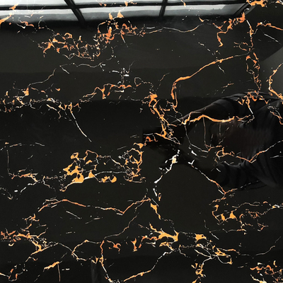 Chic marmo nero e oro pavimento bagno piastrelle in ceramica per pavimento parete giubbotti piastrelle specchio pakistan