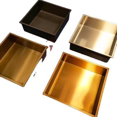 Moderno design bagno LED Oro Niche doccia con SMC Piastrelle e rivestimento
