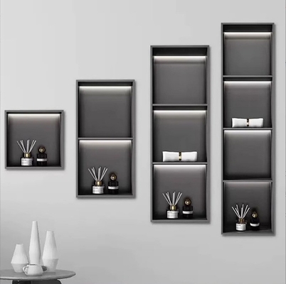 Bello Disegno nero nero in acciaio inossidabile doccia nicchia per bagno inserto piastrelle