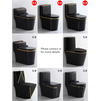 Bagno nero e dorato Matt S-Trap Bagno di vanità per il mercato di Foshan