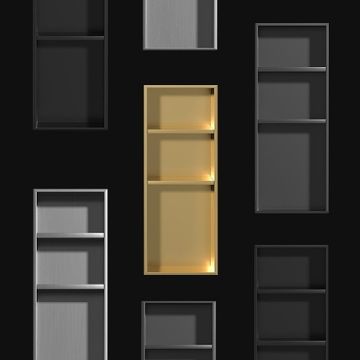 Moderno stile di design 12 &quot;scaffaletti doccia con finitura dorata e luce a LED