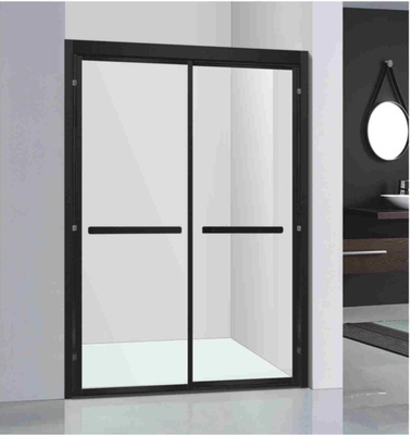 Cassa doccia in vetro oro con vassoio in ceramica e parti di base della porta a cerniera temperata da 8 mm