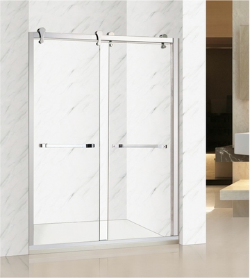 Cassa doccia in vetro oro con vassoio in ceramica e parti di base della porta a cerniera temperata da 8 mm