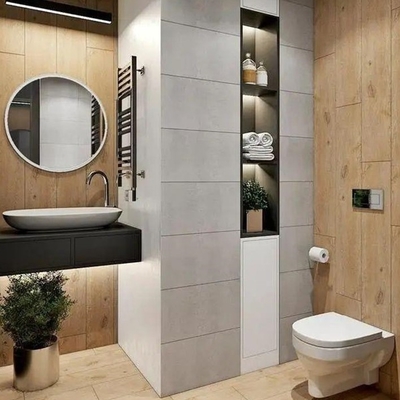 Doccia in acciaio inossidabile nero opaco impermeabile Niche per il deposito di shampoo in piastrelle da bagno