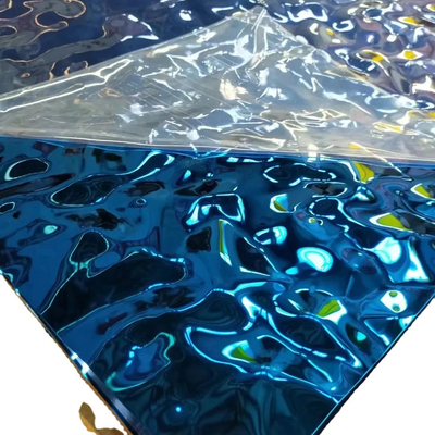 Piastra in rilievo a specchio a colori d'acqua per hotel Villa soffitto muro tenda in acciaio inossidabile