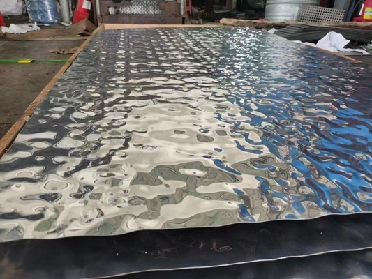 Piastra in rilievo a specchio a colori d'acqua per hotel Villa soffitto muro tenda in acciaio inossidabile