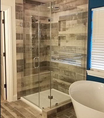 Bagno con vetro di spessore 8 mm Sala doccia e design tutto in uno