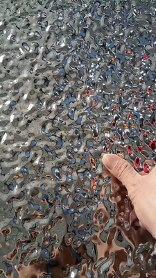 Piastra in rilievo a specchio a colori d'acqua per hotel Villa soffitto muro tenda in acciaio inossidabile
