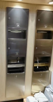 Niche in acciaio inossidabile per piastrelle quadrate doccia incorporata luce e porta carta igienica