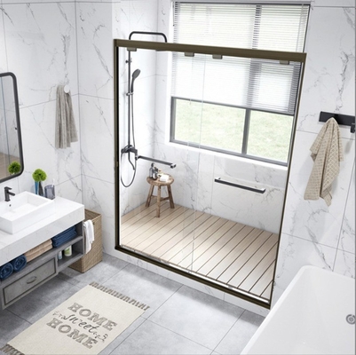 Porta doccia in acciaio inossidabile Bagno Doccia scorrevole Sala con rullo in nero