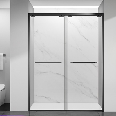 Porta doccia in acciaio inossidabile Bagno Doccia scorrevole Sala con rullo in nero