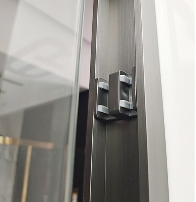 Porta doccia in acciaio inossidabile Bagno Doccia scorrevole Sala con rullo in nero