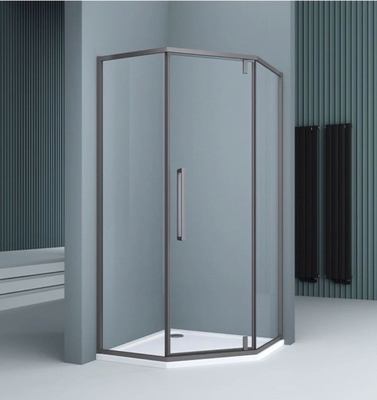Ripiano di angolo in vetro a bordo elegante per il bagno camera di doccia in elettroplata