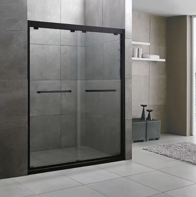 Cabina doccia in vetro in acciaio inossidabile con superficie lucidata e set di porte scorrevoli