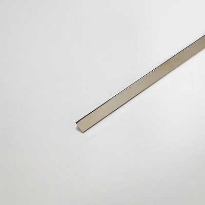 201 304 PVD T Profile Mirror Gold Metal Polished Decorative Stainless Steel T Shaped Tile Trim Strip per mobili da parete