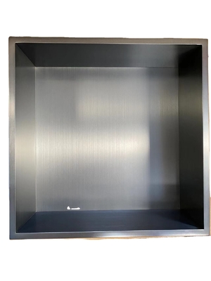 Hotel superficie spazzolata gunmetal nero Niche inserita nella parete per la stanza doccia 12 &quot;x 24