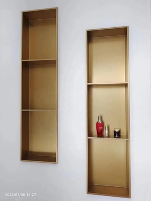 304 in acciaio inossidabile bagno rientrato Niche per la parete della doccia di porcellana in oro inserto