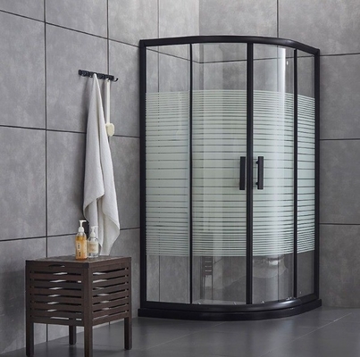 Inclosure per porte della doccia in acciaio inossidabile nero con design impermeabile