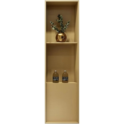 Niche in acciaio inossidabile a superficie spazzolata per doccia e asciugamani in bagno in design moderno
