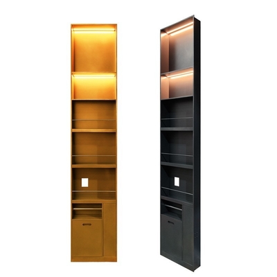Nichetto doccia bagno di design moderno con finitura di superficie spazzolata e luce a LED