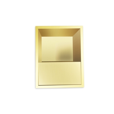 Nichetto doccia bagno di design moderno con finitura di superficie spazzolata e luce a LED