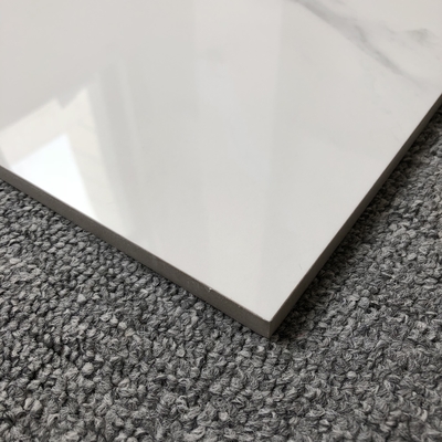 Assorbimento dell'acqua 0,5% 60x60 cm Porcellana dorata Calacatta Piastrelle di parete bianche vetrate