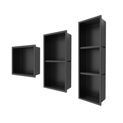 Bagno impermeabile in acciaio inossidabile 304 Niche per pareti di bagno Single Shower Shelf per Black Box