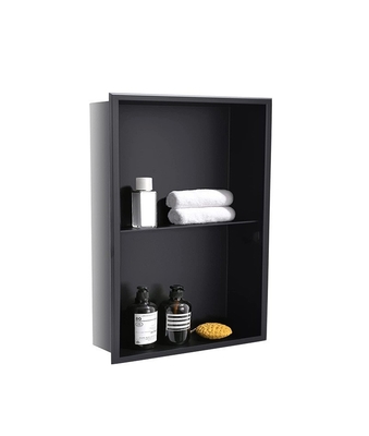 Bagno impermeabile in acciaio inossidabile 304 Niche per pareti di bagno Single Shower Shelf per Black Box