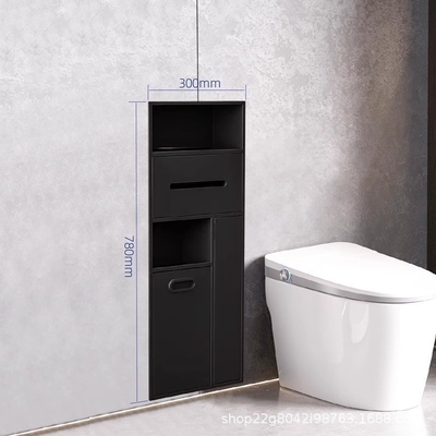 Bagno impermeabile in acciaio inossidabile 304 Niche per pareti di bagno Single Shower Shelf per Black Box