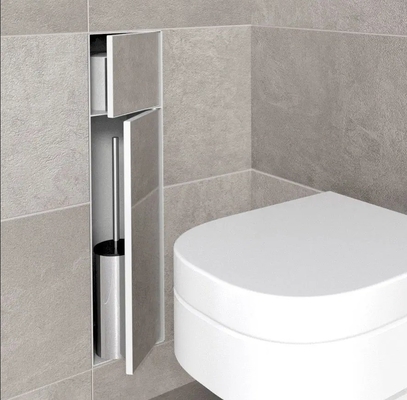 Modern Design Spazzolino da bagno in acciaio inossidabile con nicchia a parete integrata e lampade Salle de Bain 2023