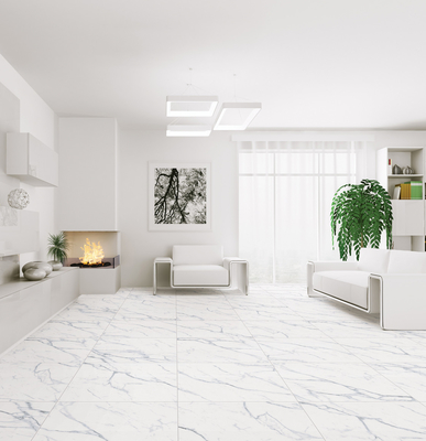 Moderno stile di design piastrelle di porcellana Bianco Carrara bianco per la decorazione del soggiorno