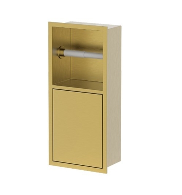 Niche per spazzole da bagno in acciaio inossidabile in finitura spazzolata Perfetto per qualsiasi design del bagno