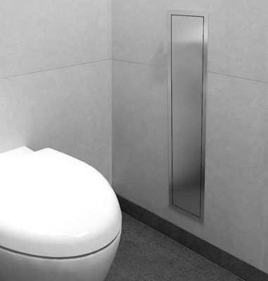Stainless Original Color Niche Solutions Bagno Spazzola igienica Opzioni di stoccaggio