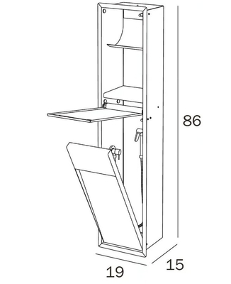 Niche di bagno in acciaio inossidabile spazzolato per carta igienica impermeabile e resistente all' arrugine