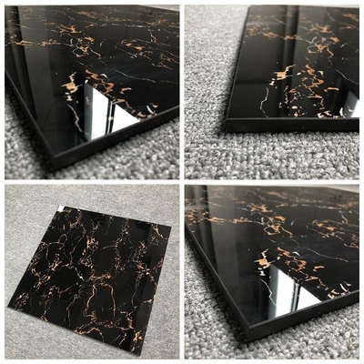 Chic marmo nero e oro pavimento bagno piastrelle in ceramica per pavimento parete giubbotti piastrelle specchio pakistan