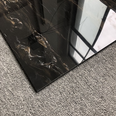 Glossy Black Gold Marble Ceramic 24x24 Square Tile per le esigenze di lucentezza esterno e interno