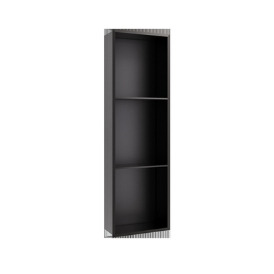 Stile di design moderno nero vasca da bagno a parete intagliata Niche doccia inserito con rivestimento in cromo