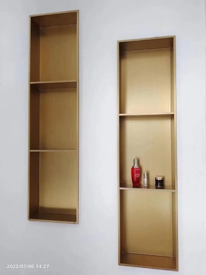 Stile di design moderno nero vasca da bagno a parete intagliata Niche doccia inserito con rivestimento in cromo