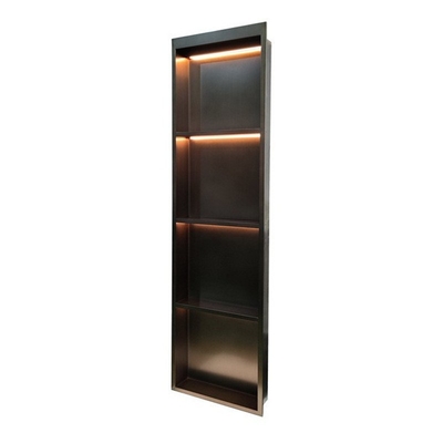 Niche per la doccia in bagno a Lowes Custom Size 9 Inch Black Accessori Ripiano Niche per la parete