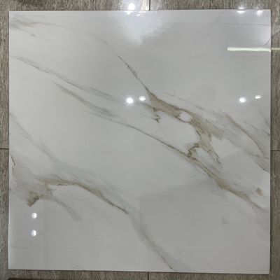 Porcellanato a corpo intero resistente agli acidi lucidato con piastrelle 60x60 in marmo d'oro di Calacatta