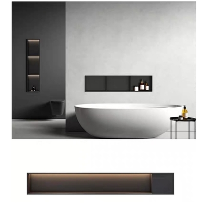 Niche di doccia in acciaio inossidabile elettroplata con materiali a striscia LED impermeabili