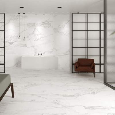 Piastrelle interne in marmo da 60x60 per il soggiorno Assorbimento dell'acqua 0,5% Piastrelle quadrate occasionali