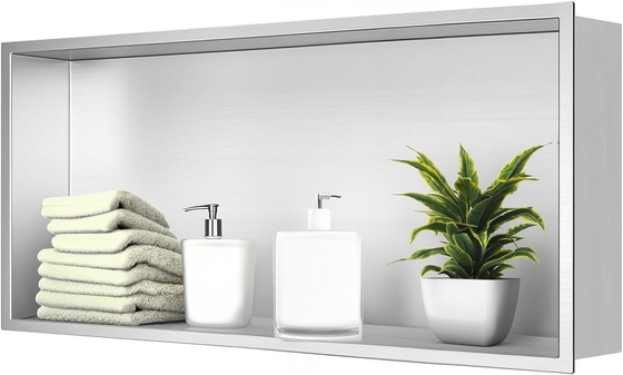 Nichetta doccia in acciaio inossidabile 12&quot;x24&quot; e Nichetta muraria a doppio scaffale per il design moderno dell'hotel