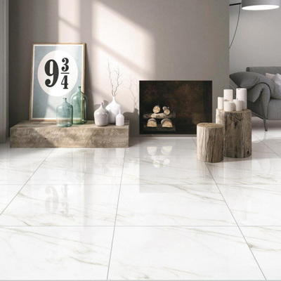 Piastrelle per pavimenti di hall stile moderno 600x600 Porcellana lucidata piastrelle di marmo di Calacatta