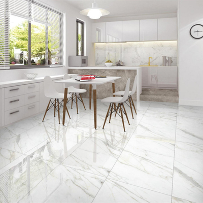 Piastrelle per pavimenti di hall stile moderno 600x600 Porcellana lucidata piastrelle di marmo di Calacatta