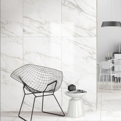 Piastrelle per pavimenti di hall stile moderno 600x600 Porcellana lucidata piastrelle di marmo di Calacatta