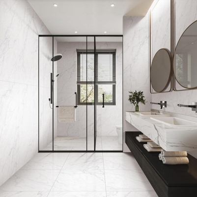 Piastrelle per pavimenti di hall stile moderno 600x600 Porcellana lucidata piastrelle di marmo di Calacatta