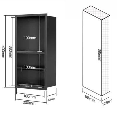 Niche per la parete dei tessuti del gabinetto inserito nel bagno per la nicchia della doccia antirruggine