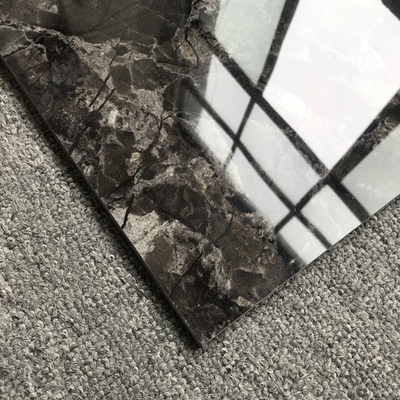 60 x 60 cm Porcelanato Piastrelle da pavimento in marmo a quadri in bianco e nero in finitura opaca